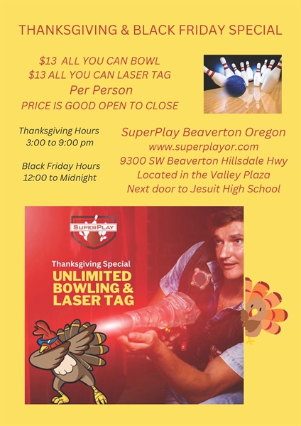 Black Friday - Special Hours and Pricing
